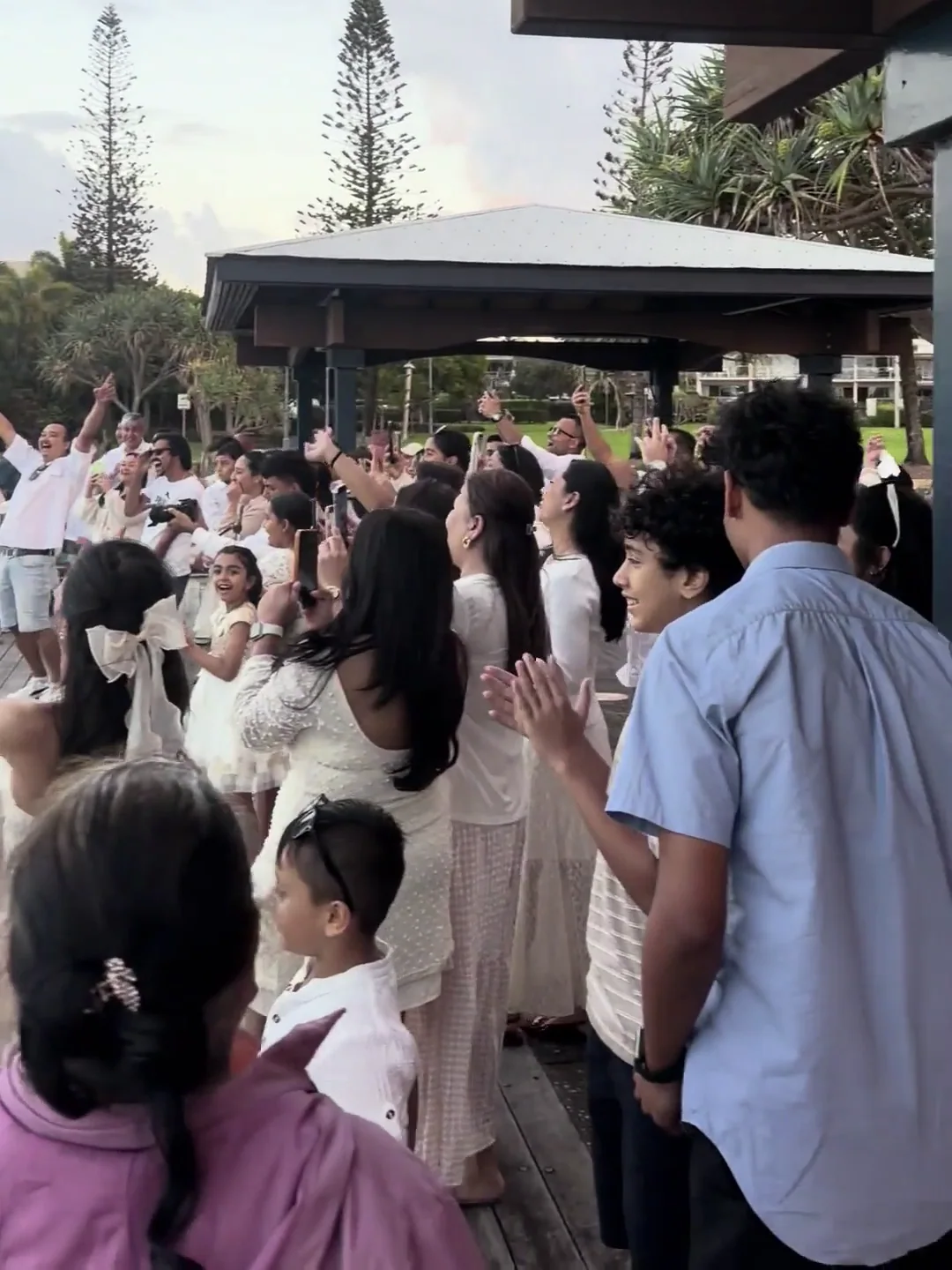 Guests watching and reacting during the Cove reveal